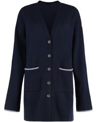 Pinko - Tasmania Wool And Cashmere Cardigan - Lyst