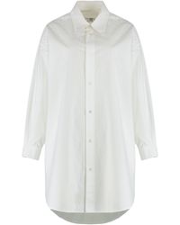 MM6 by Maison Margiela - Oversized Cotton Shirt - Lyst