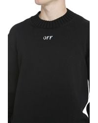 Off-White c/o Virgil Abloh - Cotton Crew-Neck Sweater Sweatshirts - Lyst