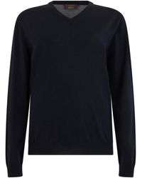 Slowear - Virgin Wool Sweater With V-Neck - Lyst