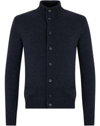 Slowear - Slowwear Cardigan With Ribbed Collar And Button Front - Lyst