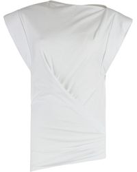 Isabel Marant - Maisan Draped Cotton T-Shirt - Lyst