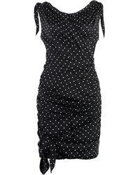 Dolce & Gabbana - Polka-Dot Print Silk Mini Dress - Lyst