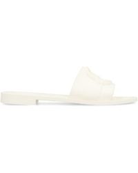 Moncler - Round-Toe Rubber Slides Sandal - Lyst