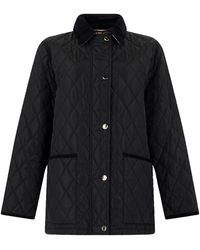 Burberry - Quilted Jacket With Collar Polyamide Puffer - Lyst