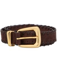 Veronica Beard - Leather Belt With Buckle - Lyst