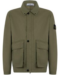Stone Island - Jacket With Zipper And Pockets - Lyst