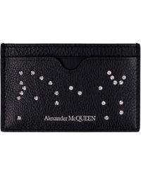 Alexander McQueen Logo Detail Leather Card Holder - Black