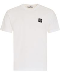 Stone Island - Cotton Crew-Neck T-Shirt - Lyst