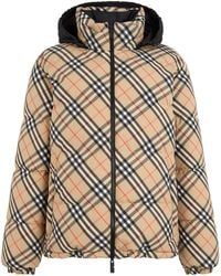 Burberry - Jacket With High Collar And Hood - Lyst