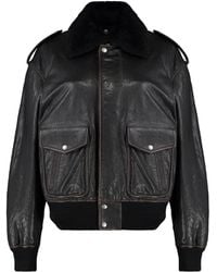 Saint Laurent - Bomber in pelle di agnello - Lyst