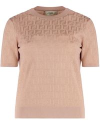 Fendi - Jacquard Knit T-Shirt - Lyst