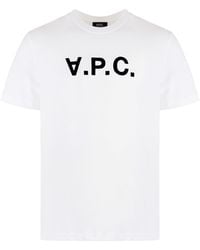 A.P.C. - Standard Grand Vpc Cotton T-Shirt - Lyst