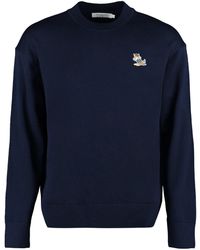 Maison Kitsuné - Crew-Neck Wool Sweater - Lyst