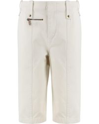 Burberry - Capri Cotton Bermuda Shorts - Lyst