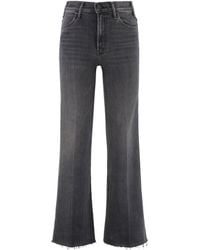 Mother - The Hustler Roller Sneak Fray Jeans - Lyst