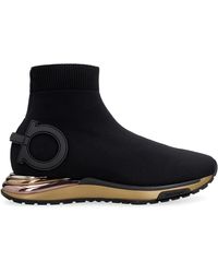 Ferragamo Gardena Sock Sneakers in Black - Save 35% - Lyst