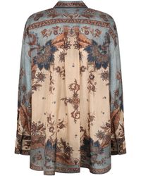 Zimmermann - Ascension Manstyle Printed Silk Shirt - Lyst