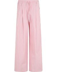 Dolce & Gabbana - Wide Cotton Pants With Stripes - Lyst