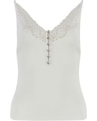 Self-Portrait - Sleeveless Tops - Lyst