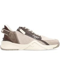 Fendi - Lgt Kaki Rifle Flow Sneakers, Brand Size 8 Us - Lyst
