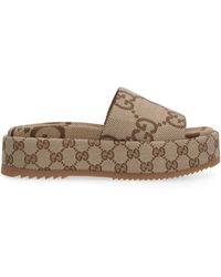 Gucci - Woman Slider Sandal With Platform - Lyst