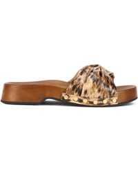 Ganni - Clogs Tia Fairy With Animal Print - Lyst