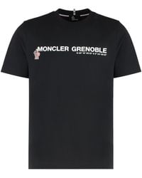 Moncler V-neck T-shirt in Black for Men | Lyst