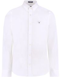 GANT - Camicia in cotone con collo button-down - Lyst