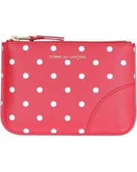 Comme des Garçons - Logo Detail Flat Leather Pouch - Lyst