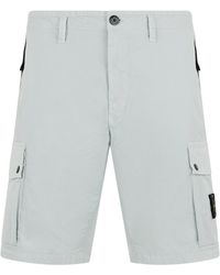 Stone Island - Cotton Cargo Bermuda - Lyst