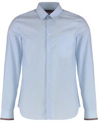 Gucci - Cotton Striped Shirt With Web - Lyst