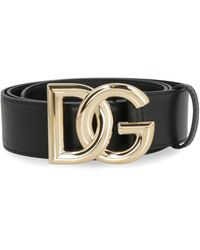 Dolce & Gabbana - Dg Leather Belt - Lyst