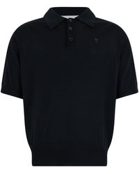 Ami Paris - Wool Sweater With Short Sleeves - Lyst