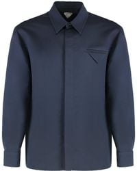 Bottega Veneta - Camicia in twill di cotone e seta - Lyst