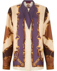 Gucci - Camicia in seta con stampa - Lyst