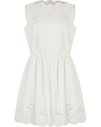 Self-Portrait - Mini Dress With Lace Details - Lyst