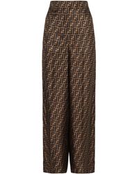 Fendi - Pantaloni in seta - Lyst