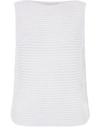 Vince - Crochet Top Made Of Cotton Blend - Lyst