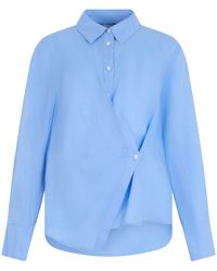Veronica Beard - Shirt With Asymmetric Crossover - Lyst