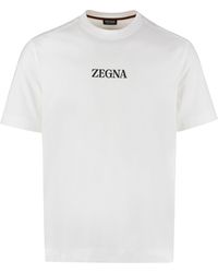Zegna - Cotton Crew-neck T-shirt - Lyst