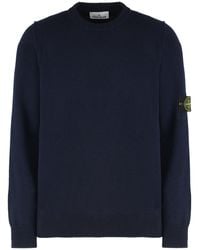 Stone Island - Wool-Blend Crew-Neck Sweater - Lyst