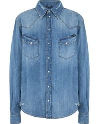 Dolce & Gabbana - Denim Shirt Made Of Cotton - Lyst