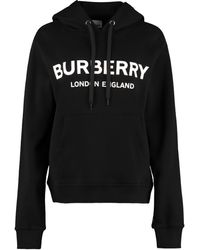 Burberry Logo Hooded Sweatshirt - Black