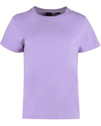 Pinko - Basico Logo Cotton T-shirt - Lyst