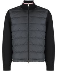 Moncler - Cardigan With Padded Front Panel - Lyst