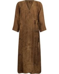 Uma Wang - Wrap Dress With Three-Quarter Sleeves - Lyst