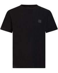 Stone Island - T-Shirt With Embroidered Logo - Lyst