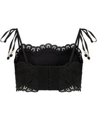 Zimmermann - Short Lace Macramé Top - Lyst