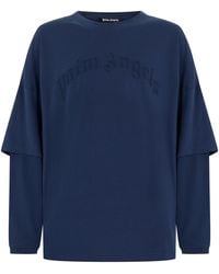 Palm Angels - Long Sleeve T-Shirt With Embroidered Logo - Lyst